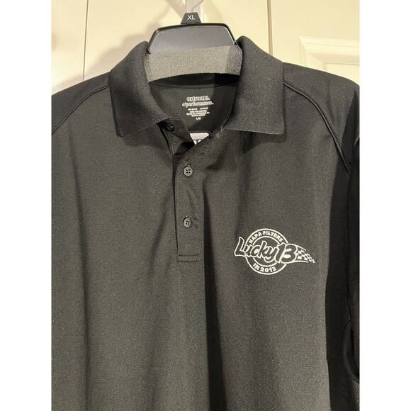 NAPA Filters Lucky in 2013 Black Men's Large Short Sleeve Polo Racing Shirt - Picture 3 of 9